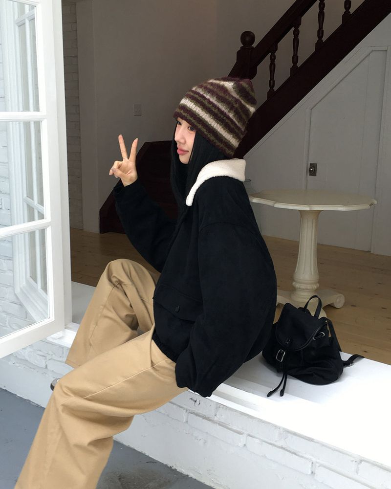 [ORIGINAL]Seren Wool Suede Two-Way Jumper