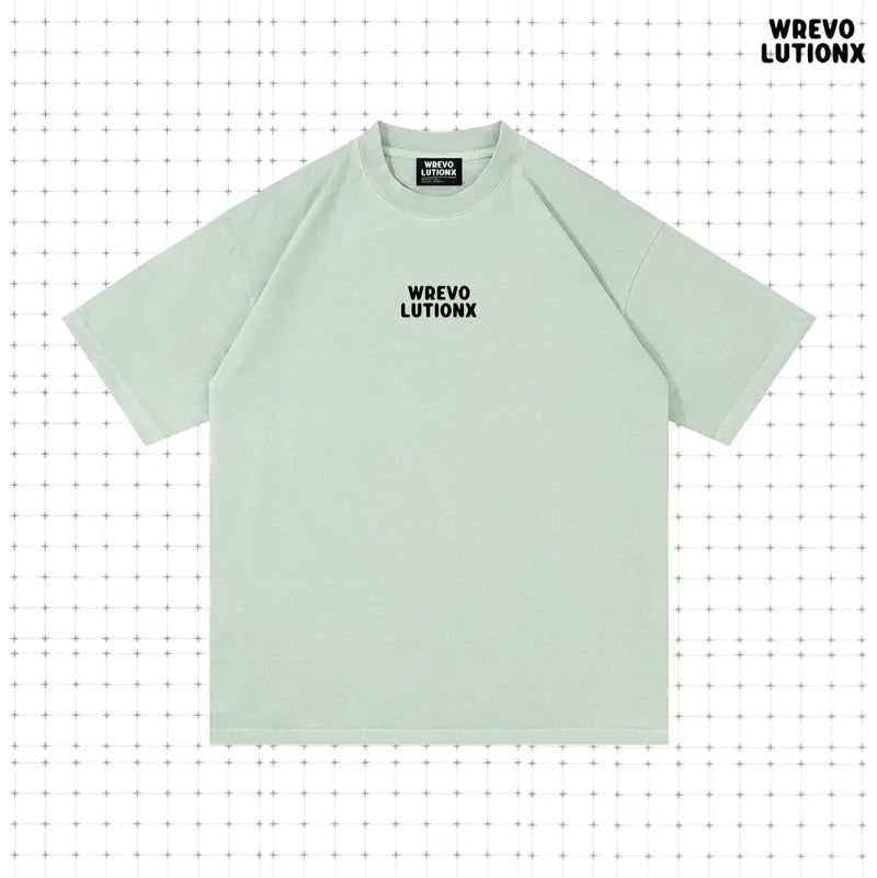 Rainforest Mint Green Denim-Washed Heavy-Weight T-Shirt(Red-eyed Tree Frog)