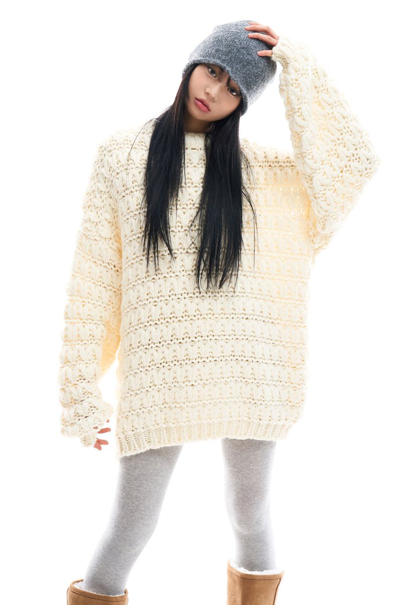 Raucohouse(ラウコハウス)の「Charlotte oversized knit sweater(Tops)」