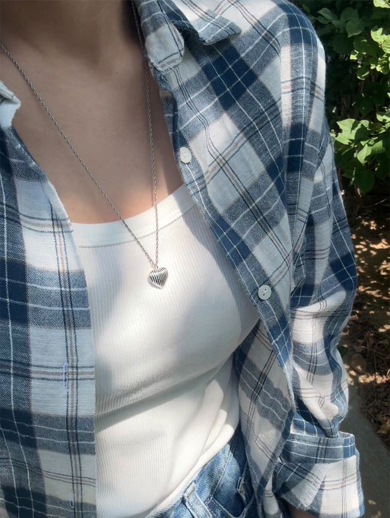 heart shell silver925 necklace natural SV