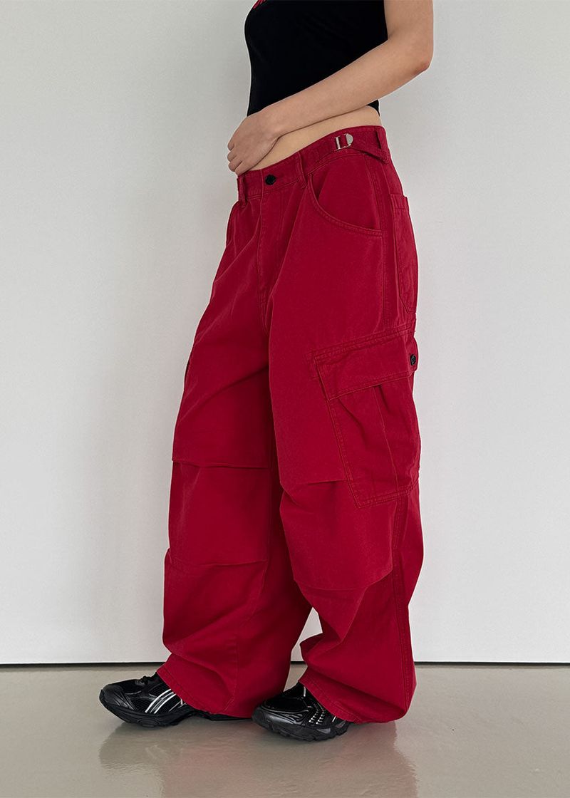 POCKET BUTTON CARGO PANTS