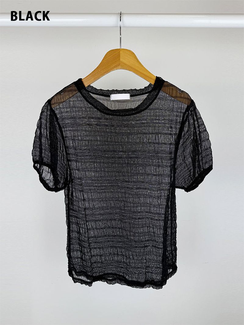 SHEER PUFF BLOUSE (4C)