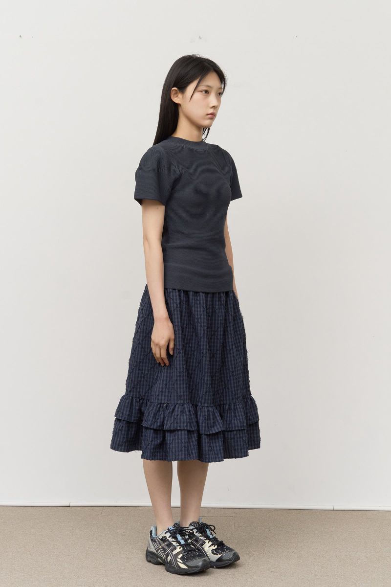 (W) Mus Checked Skirt