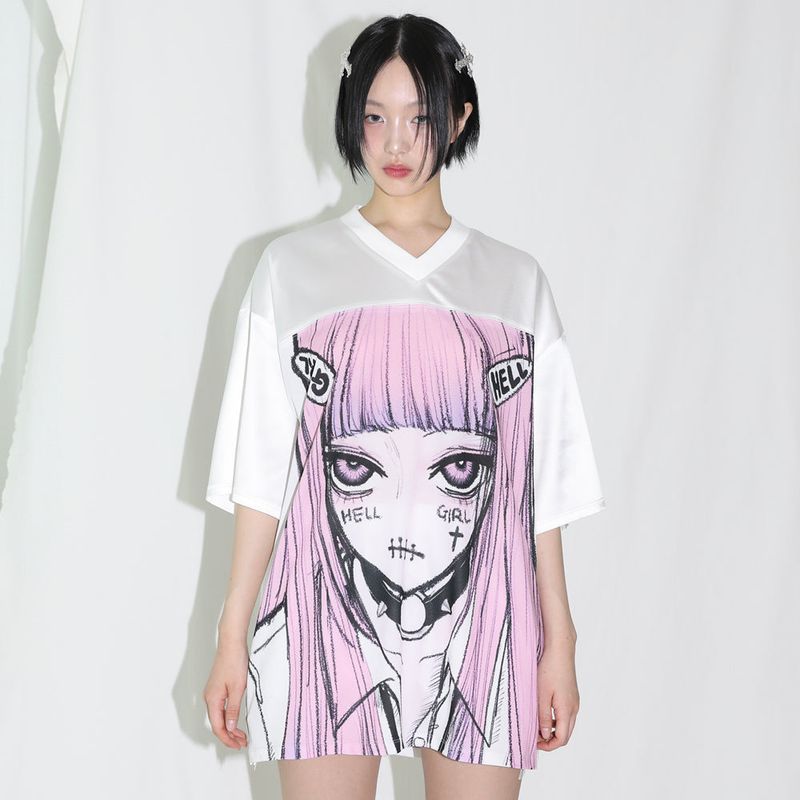 Satin Hell Girl Top - WHITE