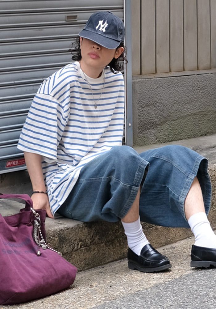 RUU Sand Washing Denim Bermuda Pants