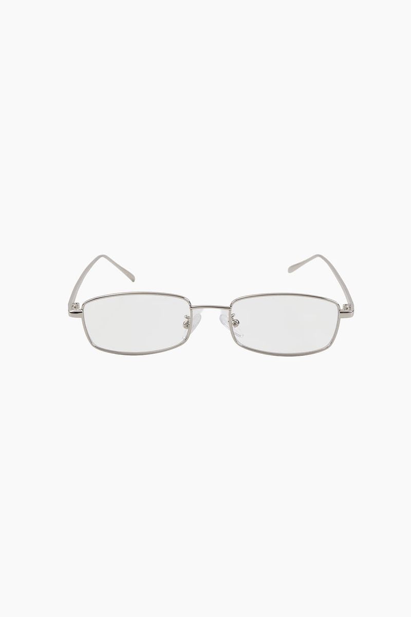 Square silver frame glass