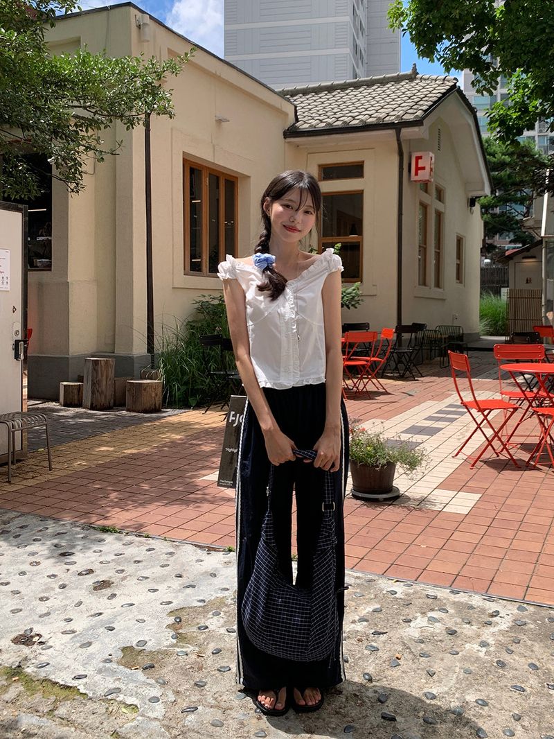 [MADE] Rollton nylon lace track bendable pants