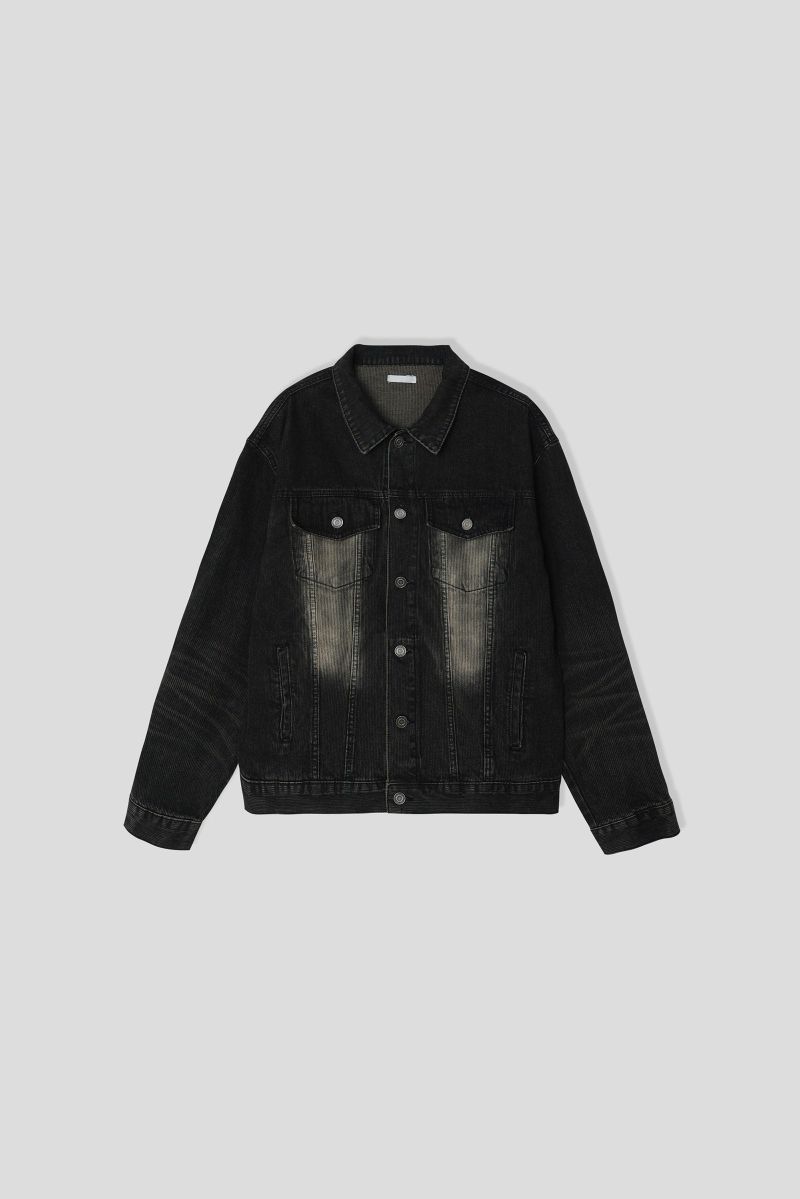 Melton Striped Denim Jacket