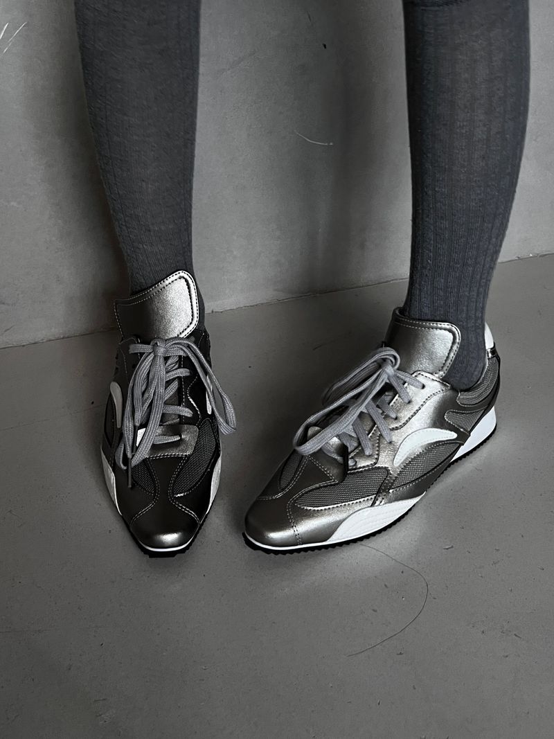 steel-edge stiletto sneaker (2color)