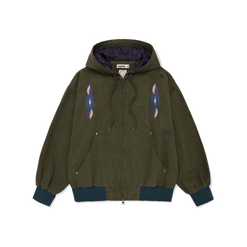 karactor（カラクター）の「Ortega work hooded zip up / Khaki（Tops）」