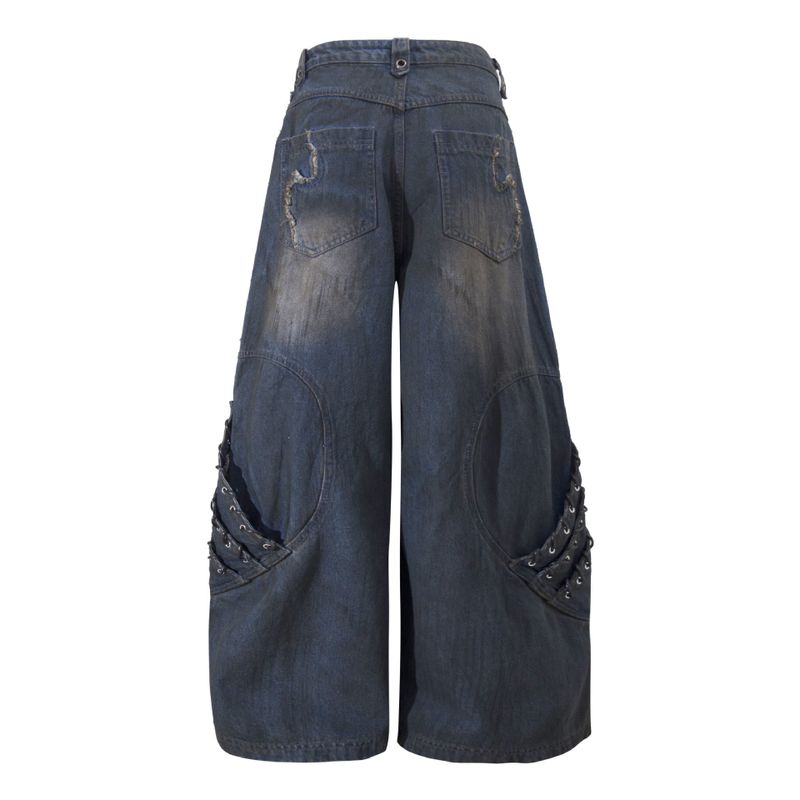Hunter Eyelet Denim Wide Pants