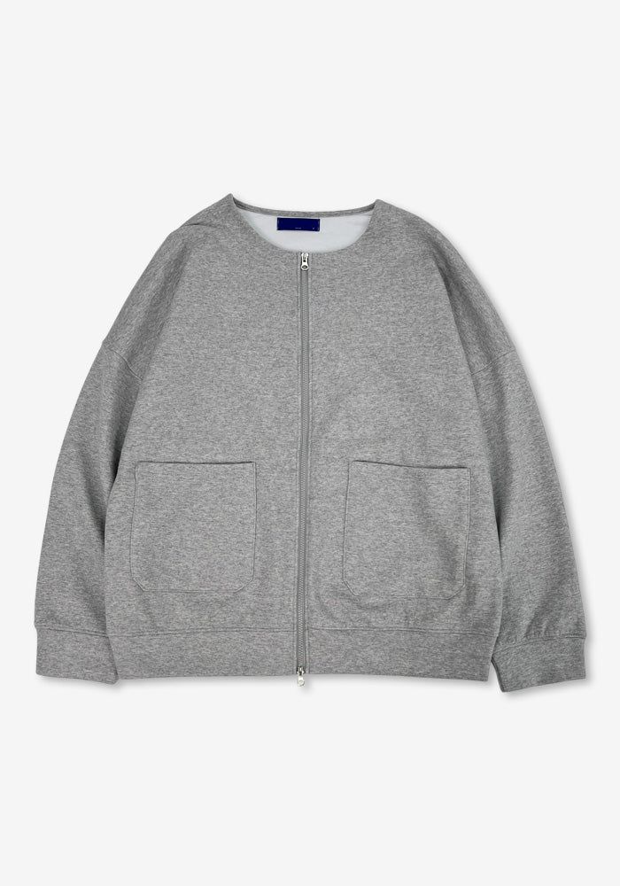 LA Clover Round Zip-up Cotton Cardigan
