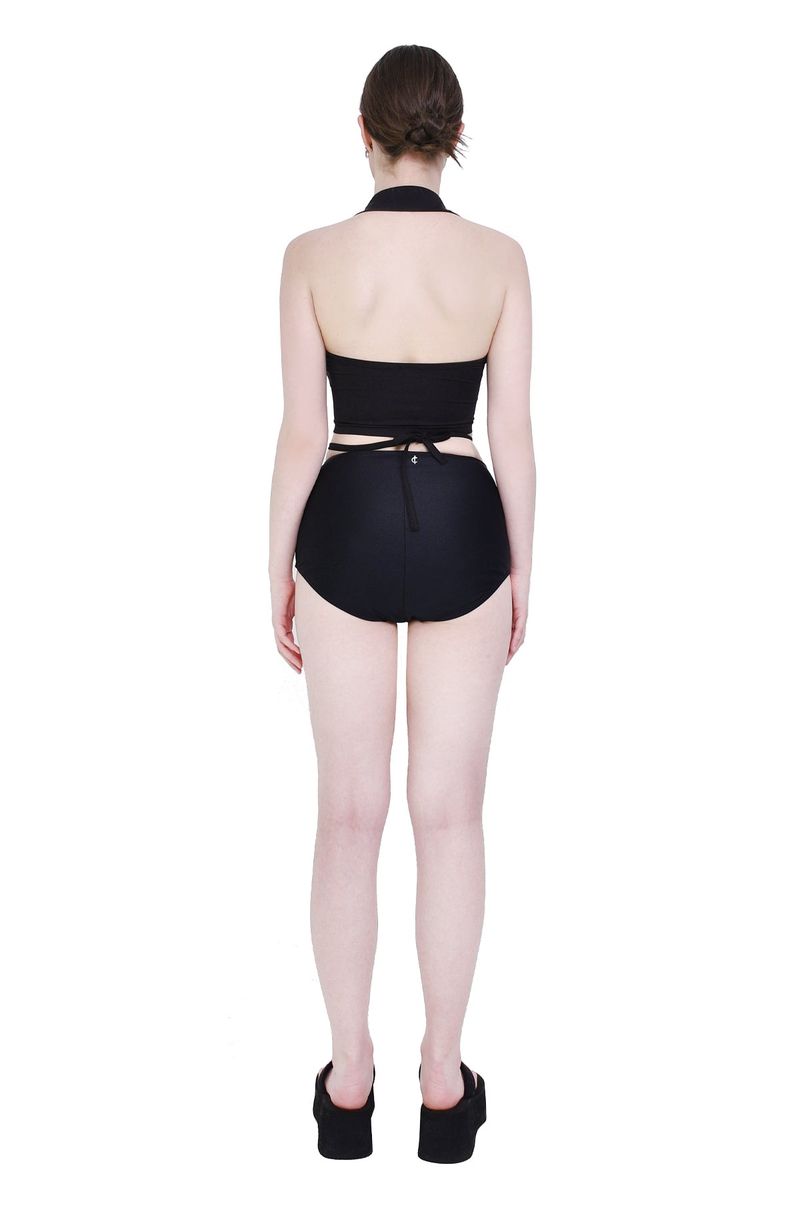 twist bikini shorts (black)