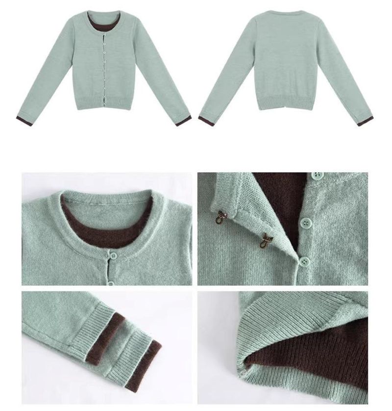 Mint Brown Layered Cardigan