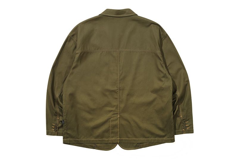 STITCH COTTON BLAZER_KHAKI