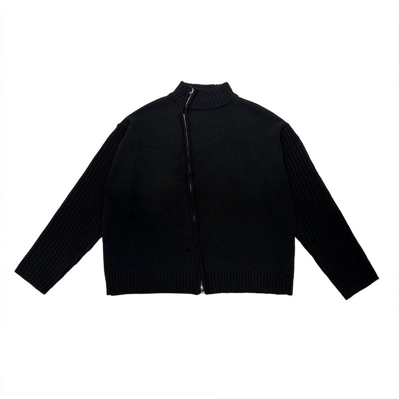Deegan Slash Knit Zip-Up