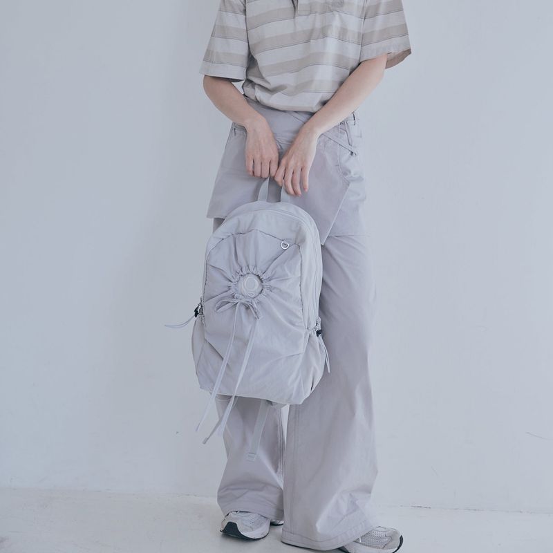 hole string po backpack (light grey)