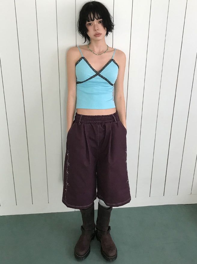 STUD LINE BERMUDA PANTS