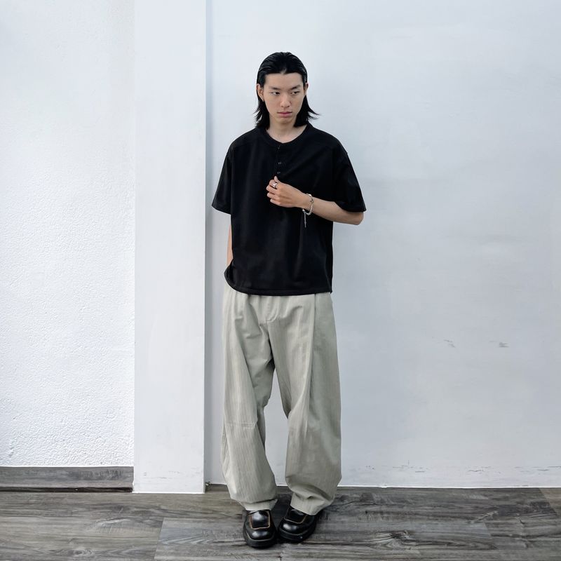 Herringbone Textured Structural Trousers