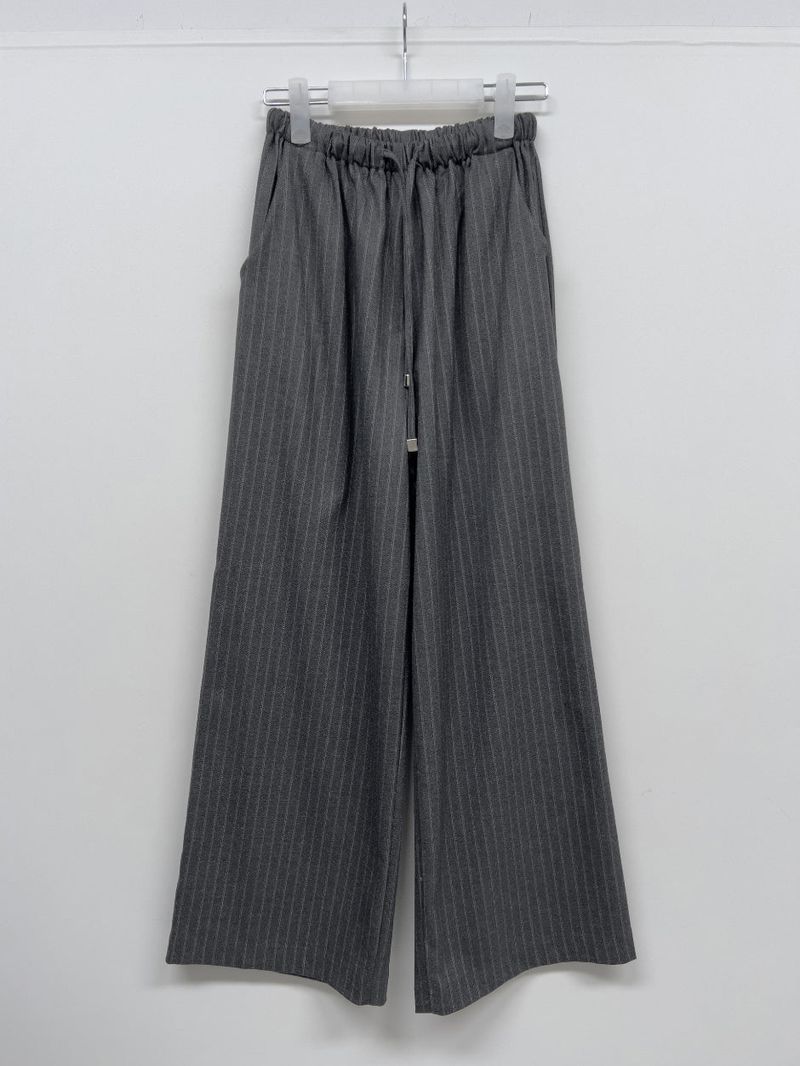 Striped Banding Wide Slacks