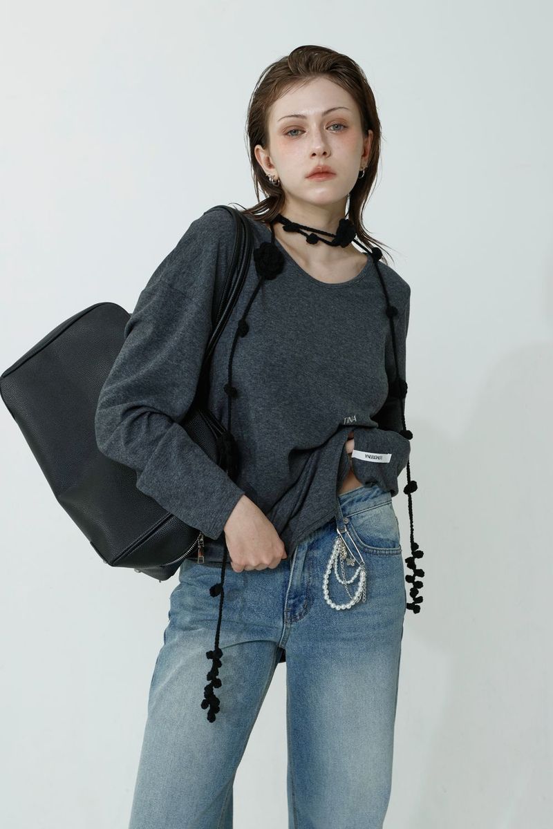 ULTRA WARM LONG T-SHIRT_CHARCOAL