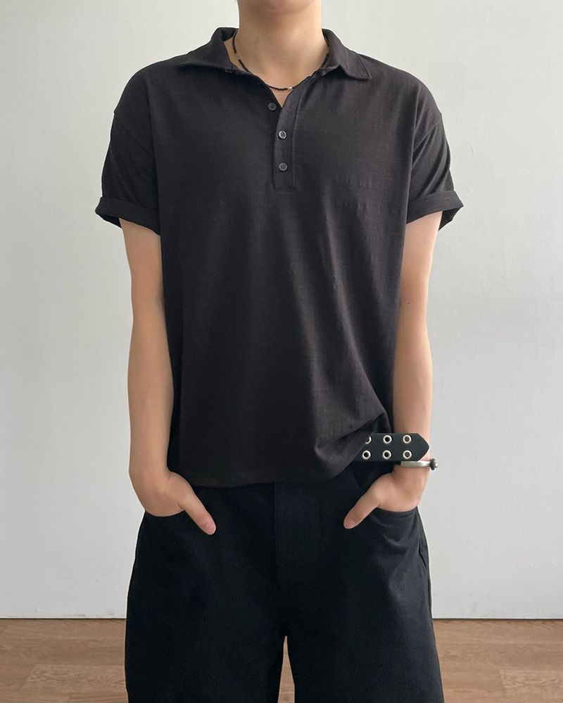 IDF（アイディーエフ）の「Koul Slub Collar Short Sleeve T（Tops）」