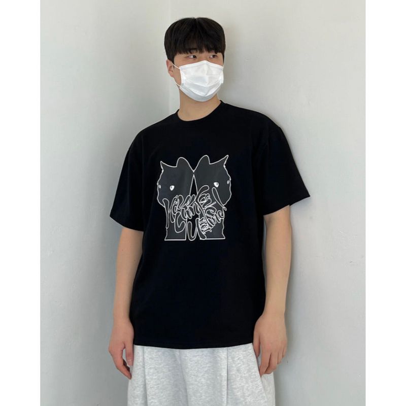 TWO CATS LOGO T-SHIRTS 3COLOR