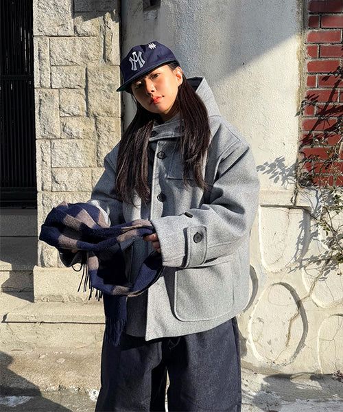 HundoP(ハンドピー)の「Oversized Half-Length Hooded Coat(Jackets/Outerwear)」