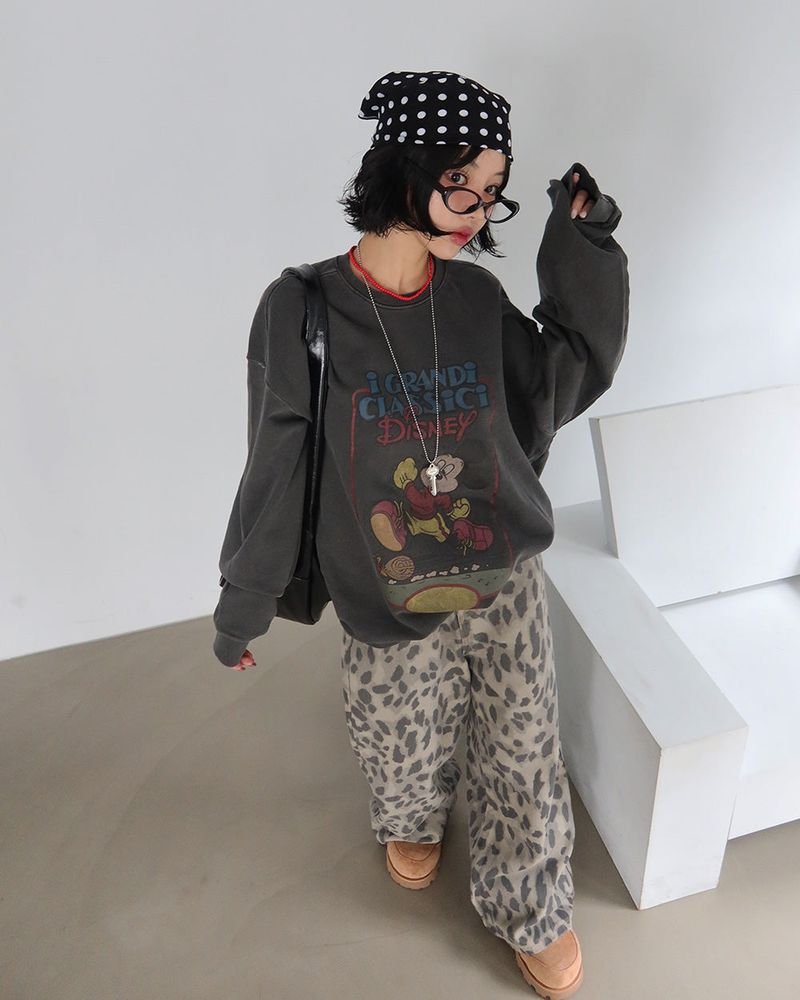 Delight-J（ディライトジェイ）の「[UNISEX] Micky License Pigment Sweatshirt（Tops）」