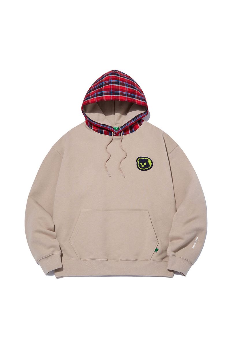 T.D BEAR Wappen Hoodie_Sand Beige
