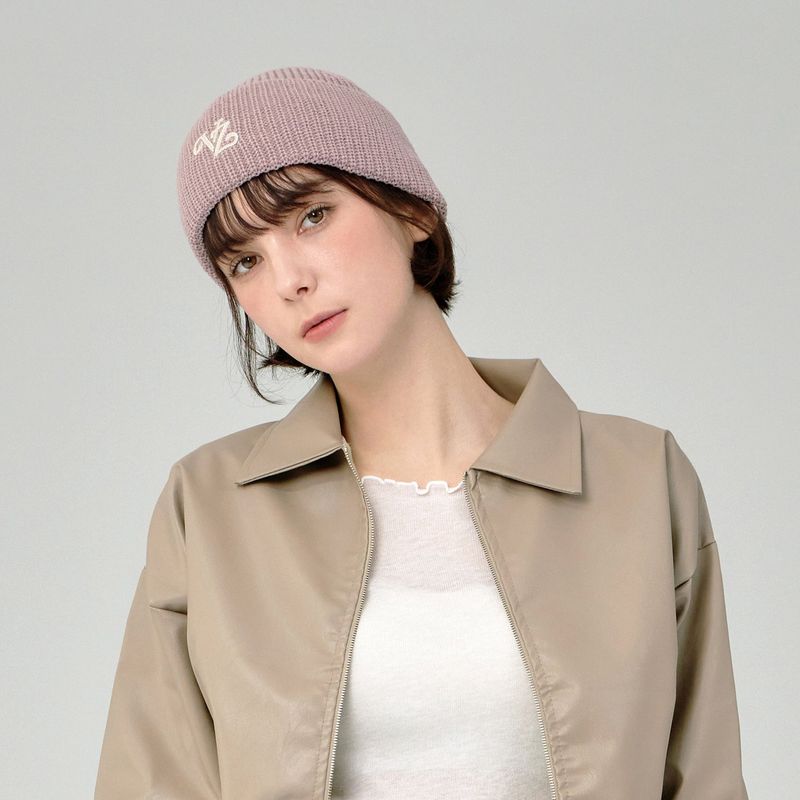 Leaf VZ Logo Washed Beanie / Indie Pink