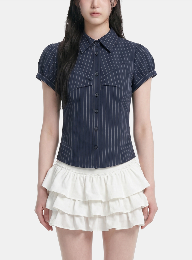 Della Pinstripe Shirt Blouse
