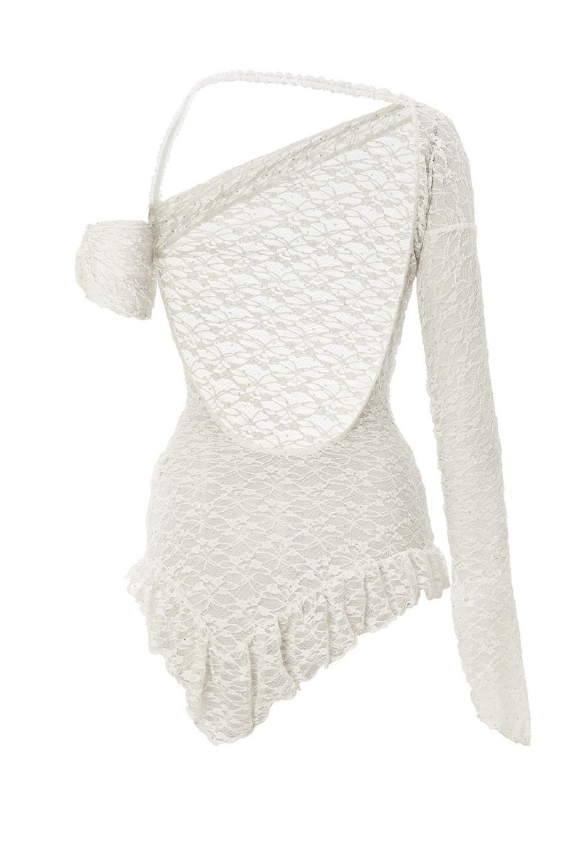 Lace drape top