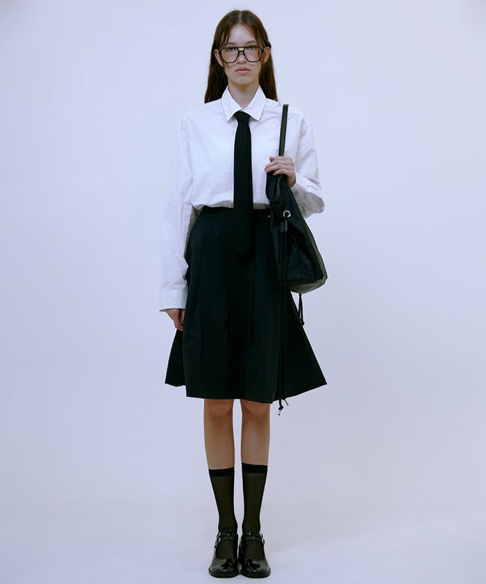 Balloon Midi Skirt (BLACK)