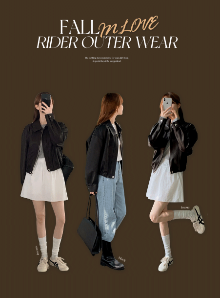 Classic Autumn Crop Leather Jacket (2color)
