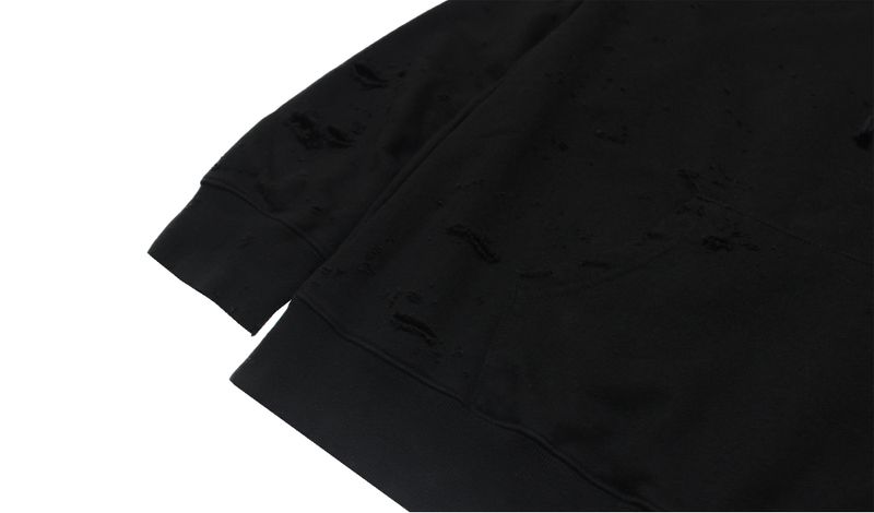 damage hoodie (black)