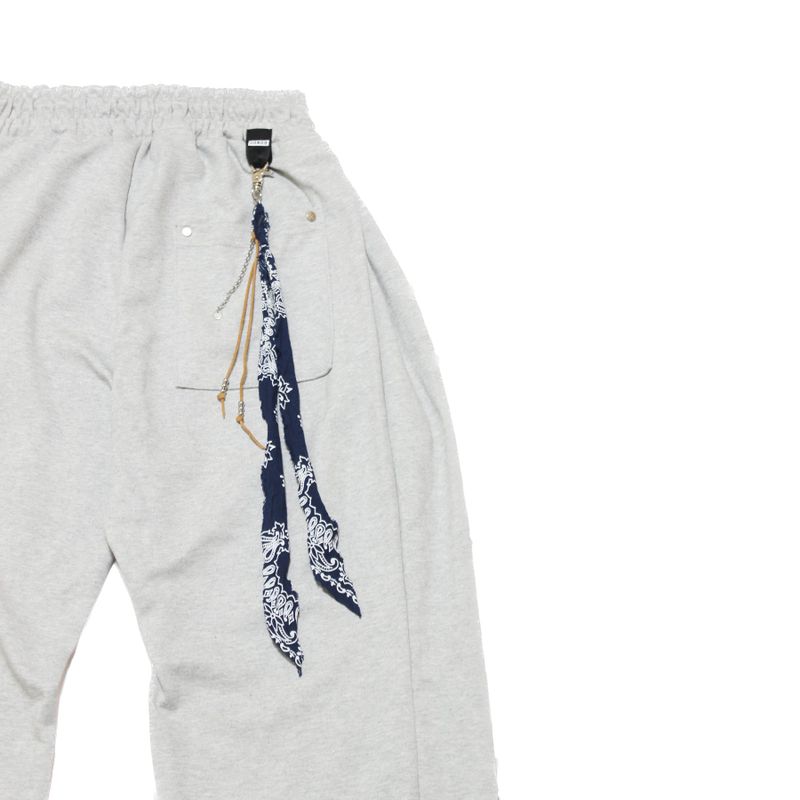 keyring side tuck sweat pants (gray)