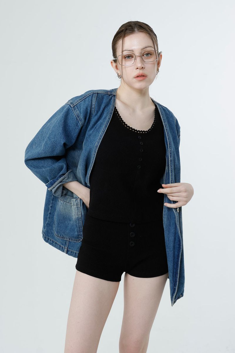 Loventina（ラヴェンティナ）の「WAFFLE MINI PANTS_BLACK（Pants）」