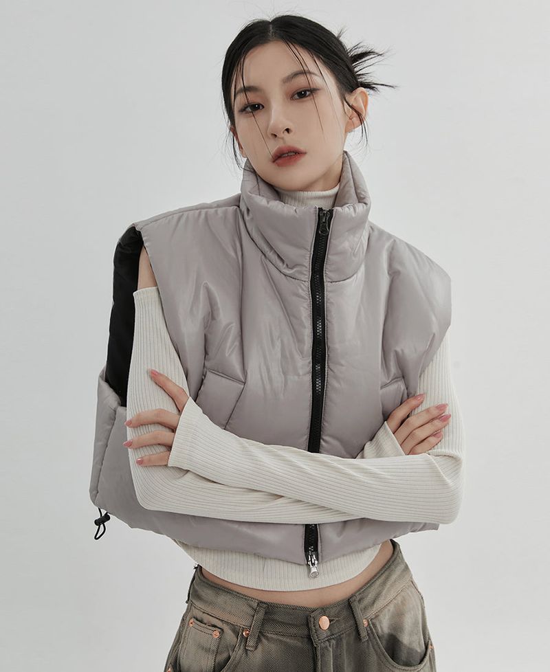 (UNISEX)グルークロップベストダウン