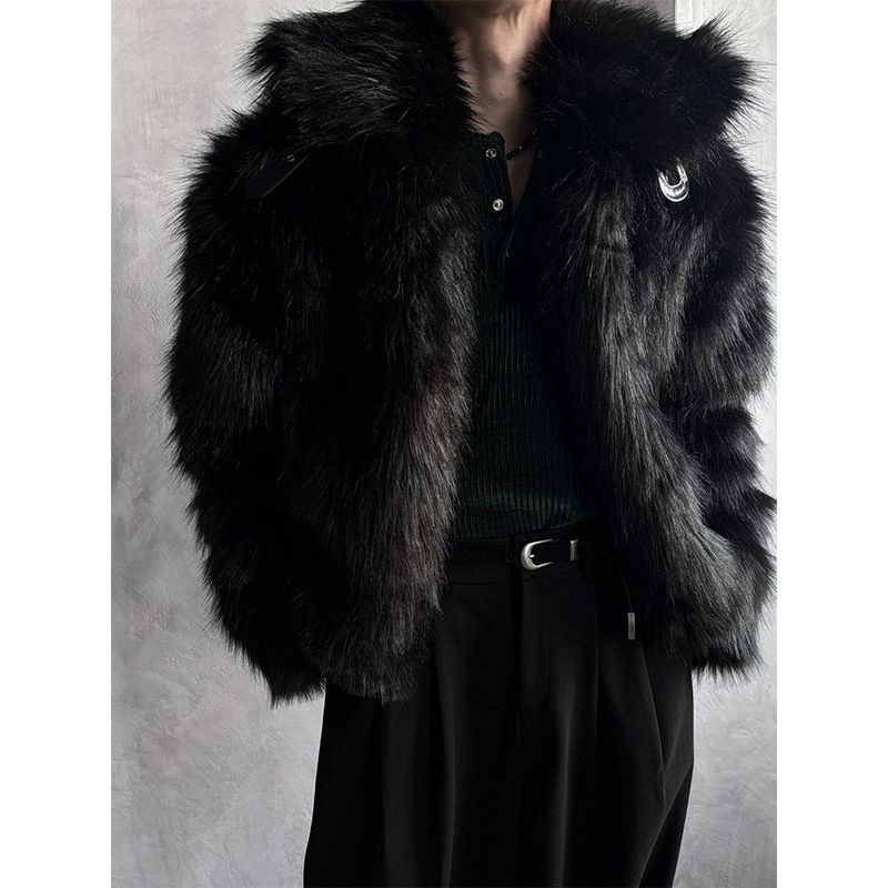 [F/W] Black western fur jacket