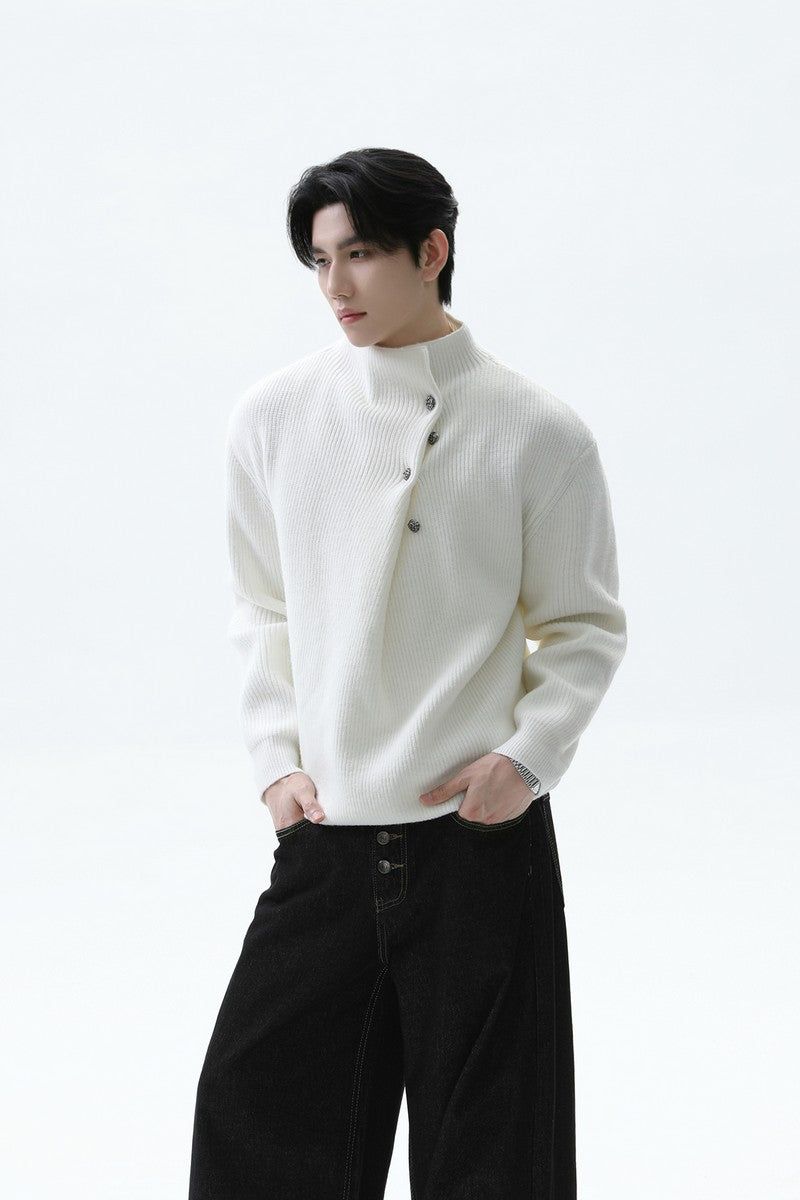 TURNTIDE( ターンタイド)の「Button Detail Mock Neck Sweater(Tops)」