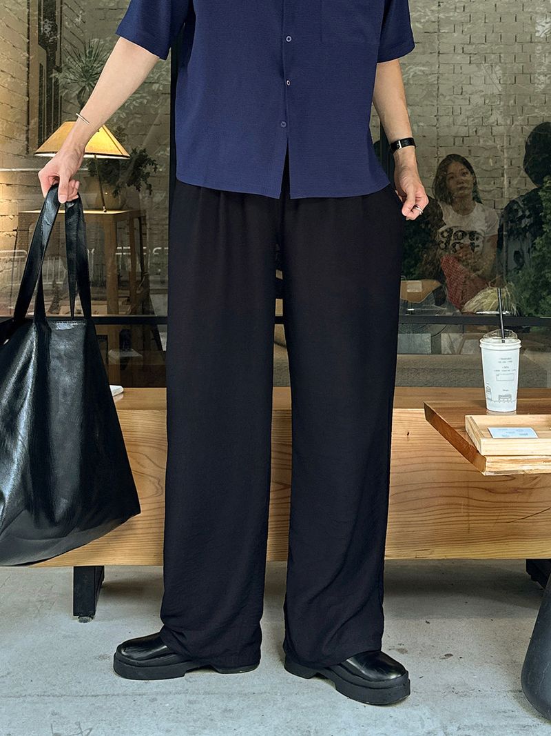 [SET] LMN Martin Air Cool Oversized Linen Shirt + Niel Natural Pintuck Linen Pants