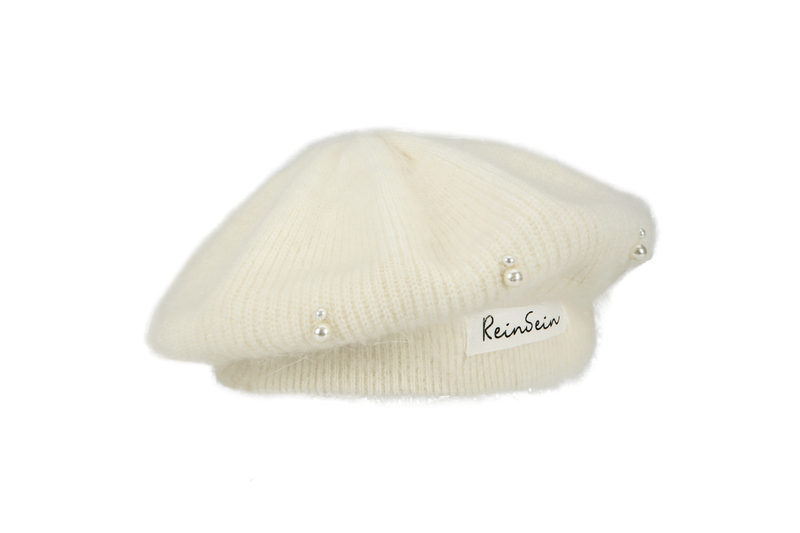 Pearl angora beret