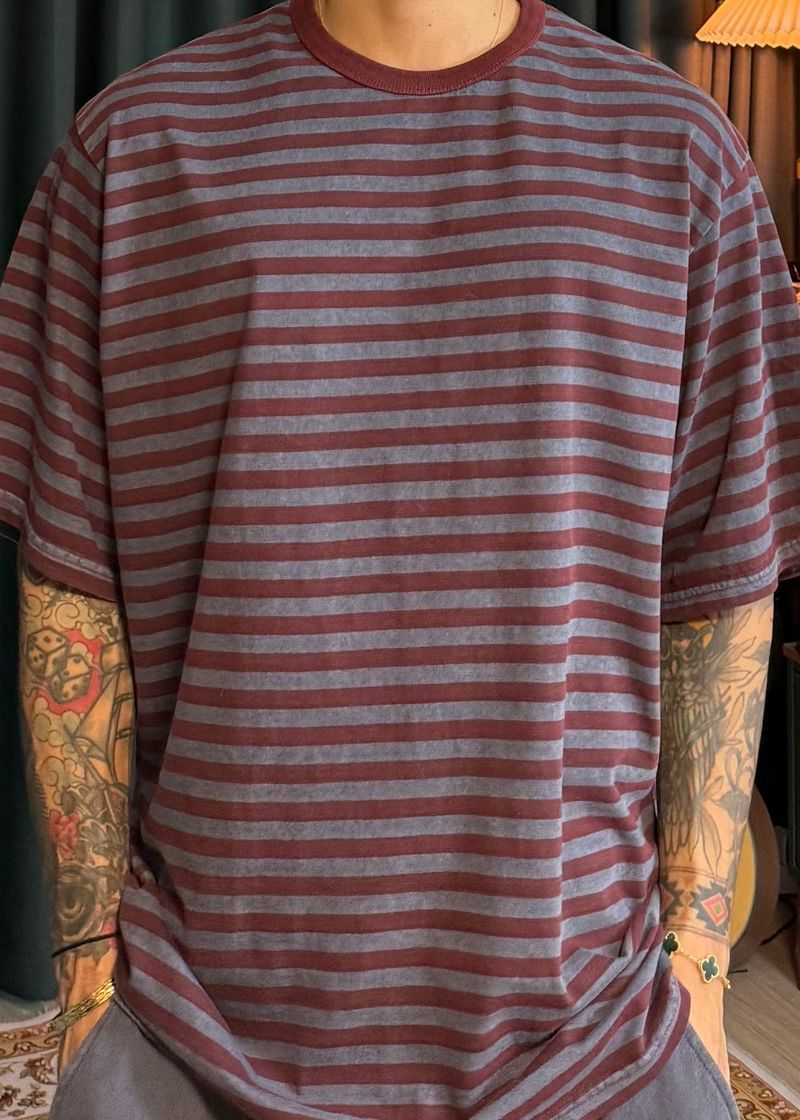Pigmented Dangara Stripe Short Sleeve 3COLOR