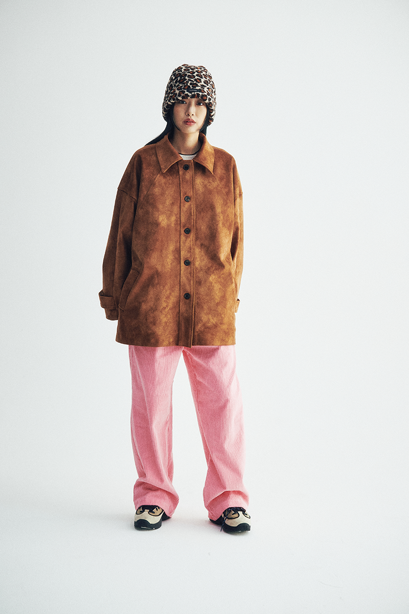 Corduroy Pintuck Band Pants (pink)