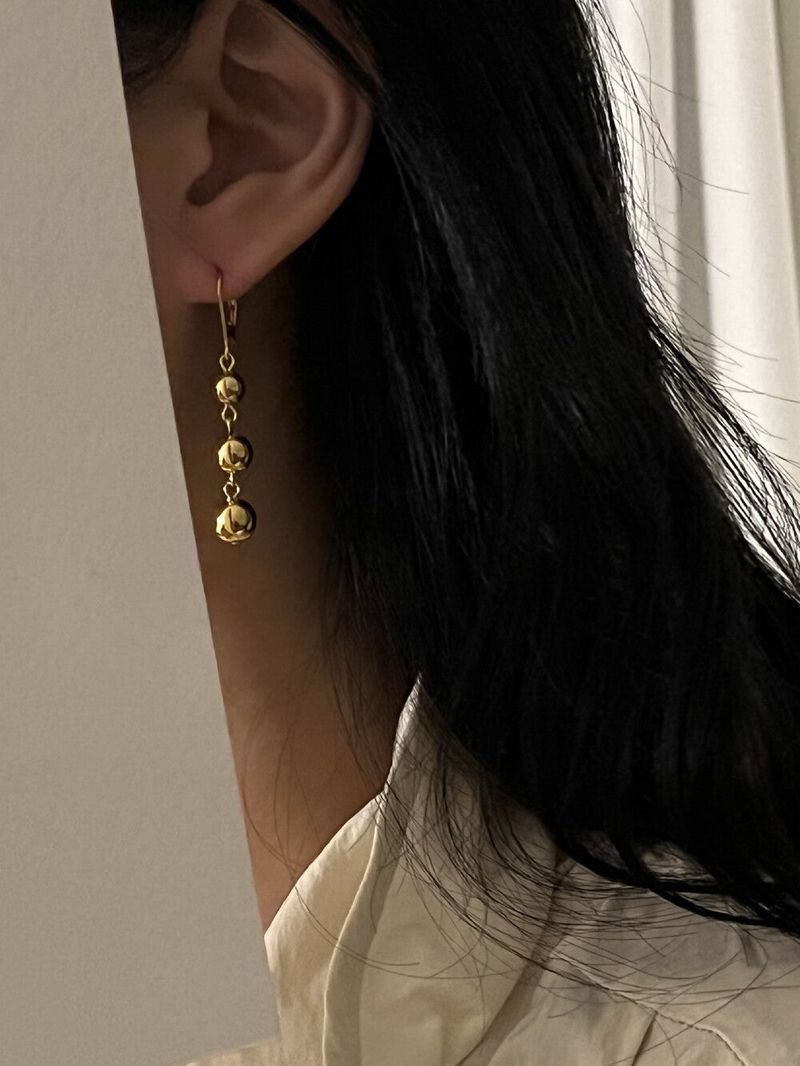 (silver925/18k) Pouis drop earrings