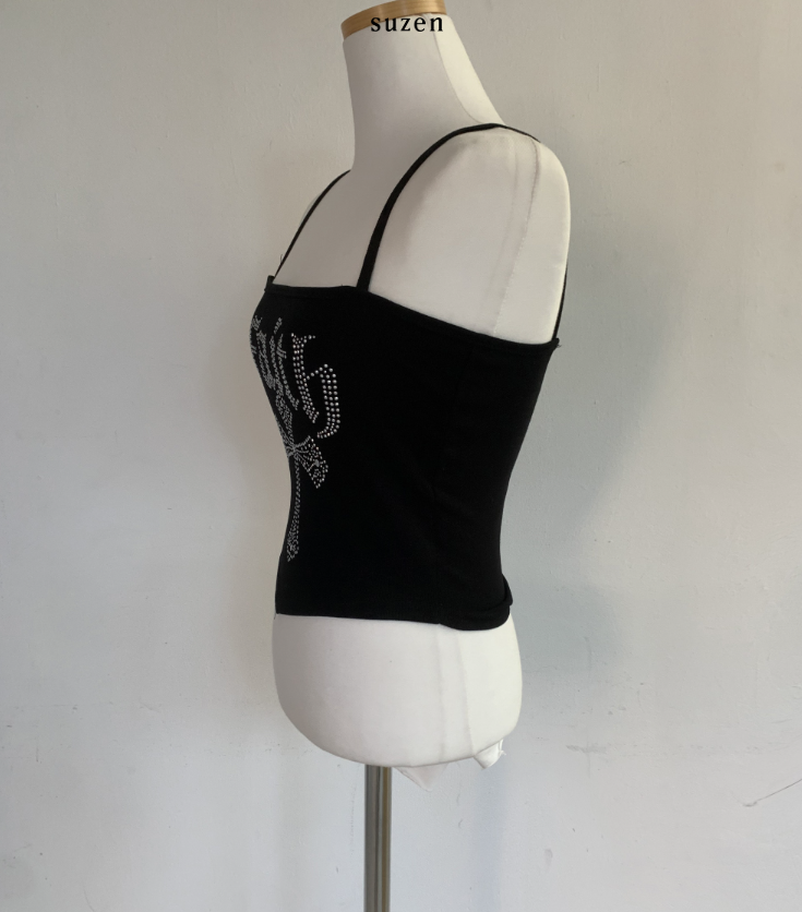 hikomi lettering y2k Top (black)