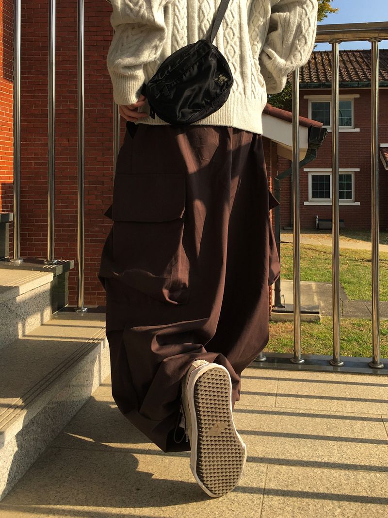 Leak Cotton Big Cargo Pants 3C