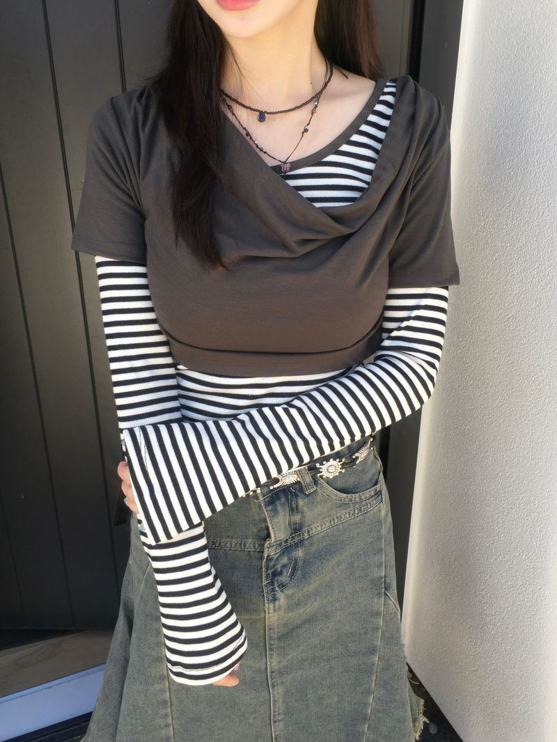 Draped Layered T-Shirt (2c)