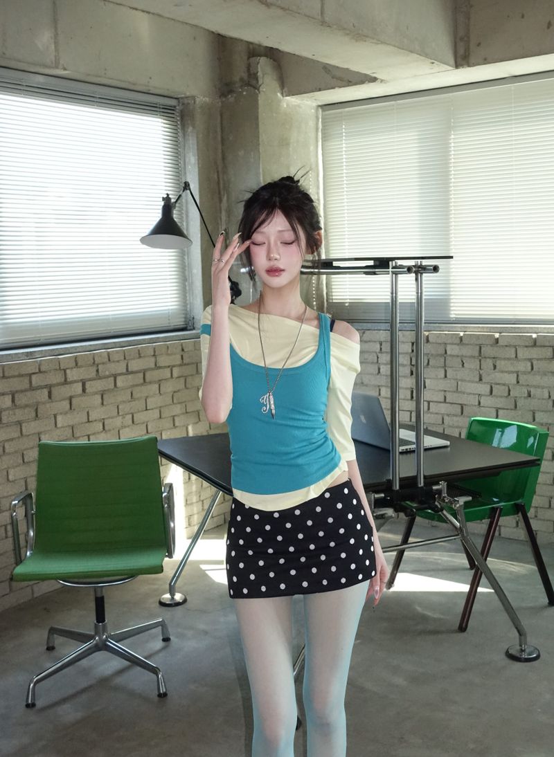 Tiny Dot Micro Skirt